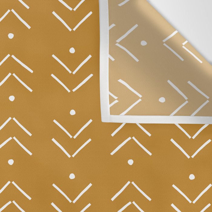 Arrow Lines Pattern Design 10 in mustard yellow Wall Tapestry Gallery Image 3