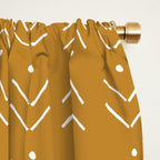 Arrow Lines Pattern Design 10 in mustard yellow Window Curtain Gallery Image 2