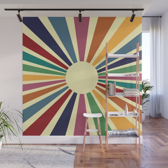 Sun Retro Art II Wall Mural Gallery Image 1