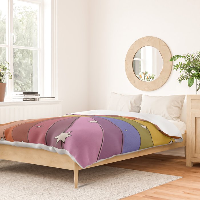 The Sun and the Moon - retro abstract Duvet Cover Gallery Image 2