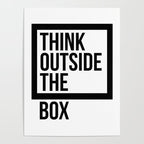 Think Outside The Box, Office Wall Art, Office Art, Office Gifts Poster Gallery Image 4