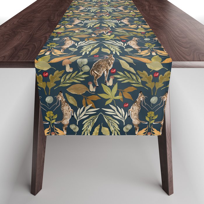 Deer in a wild nature forest DD Table Runner Gallery Image 1
