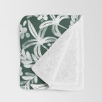 Greenish Tropical Palm Breeze Throw Blanket Gallery Image 3