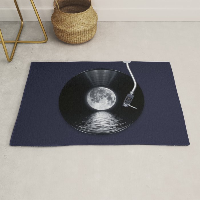 Vinyl moon Rug Gallery Image 1