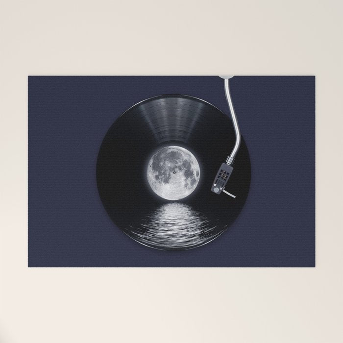 Vinyl moon Welcome Mat Gallery Image 1