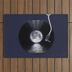 Vinyl moon Outdoor Rug Gallery Image 1