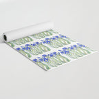 Blue Iris, Illustration Yoga Mat Gallery Image 2