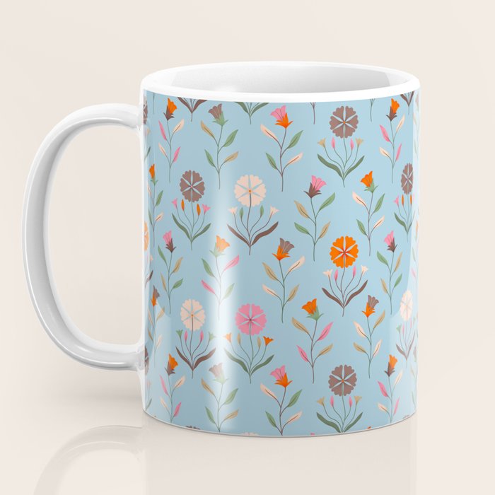 Folk Meadow - Vintage Floral Pattern Coffee Mug Gallery Image 3