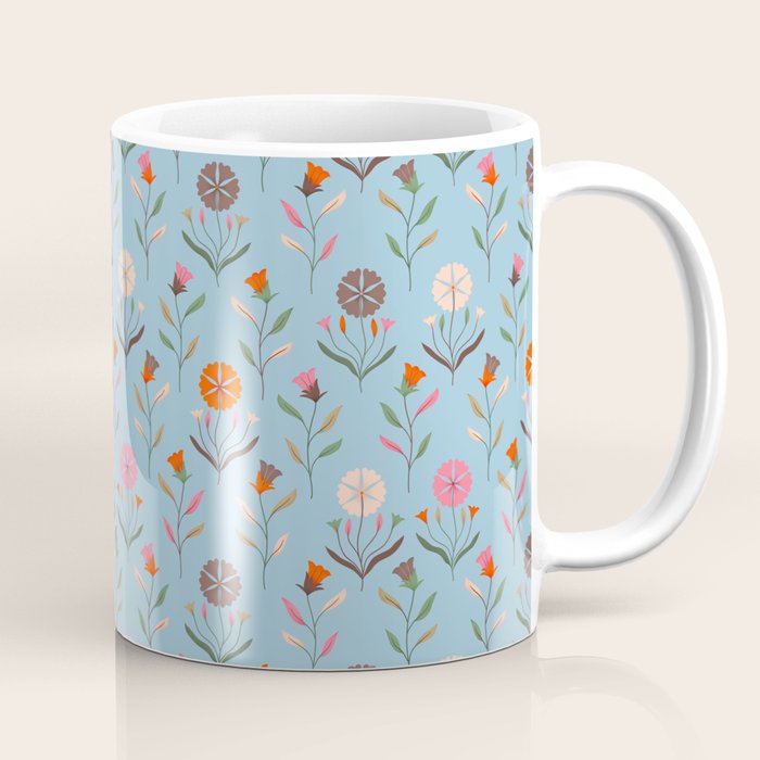 Folk Meadow - Vintage Floral Pattern Coffee Mug Gallery Image 1