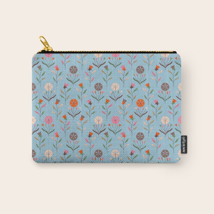 Folk Meadow - Vintage Floral Pattern Carry All Pouch Gallery Image 1