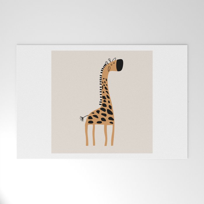 Nursery Wall Art, Safari Nursery Prints, Neutral Nursery Decor, Giraffe  Print Welcome Mat