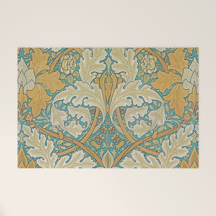 William Morris Antique Palace Floral Welcome Mat Gallery Image 1
