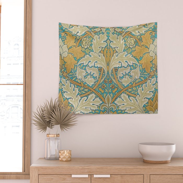 William Morris Antique Palace Floral Wall Tapestry Gallery Image 2