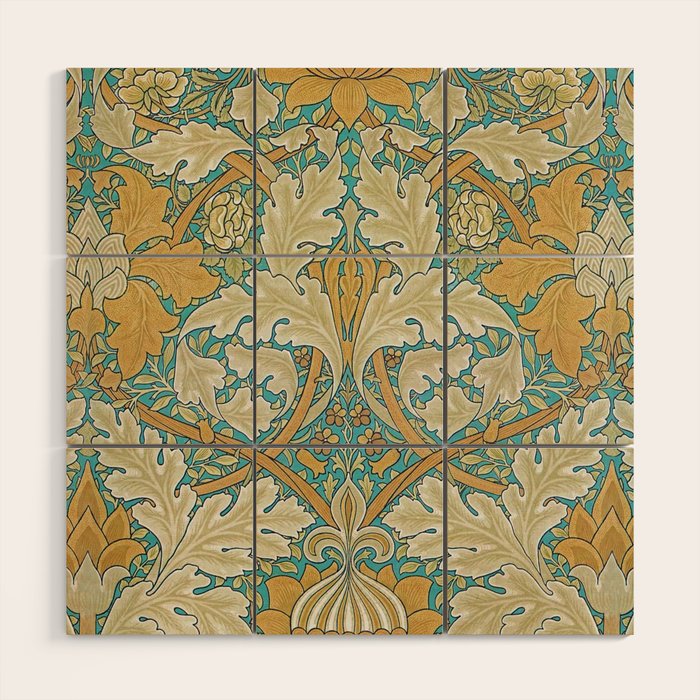 William Morris Antique Palace Floral Wood Wall Art Gallery Image 1