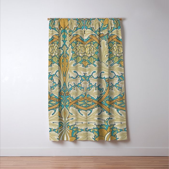 William Morris Antique Palace Floral Window Curtain Gallery Image 3