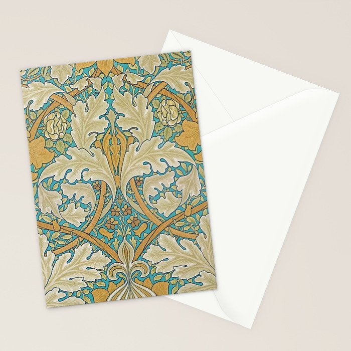 William Morris Antique Palace Floral Stationery Card Gallery Image 2