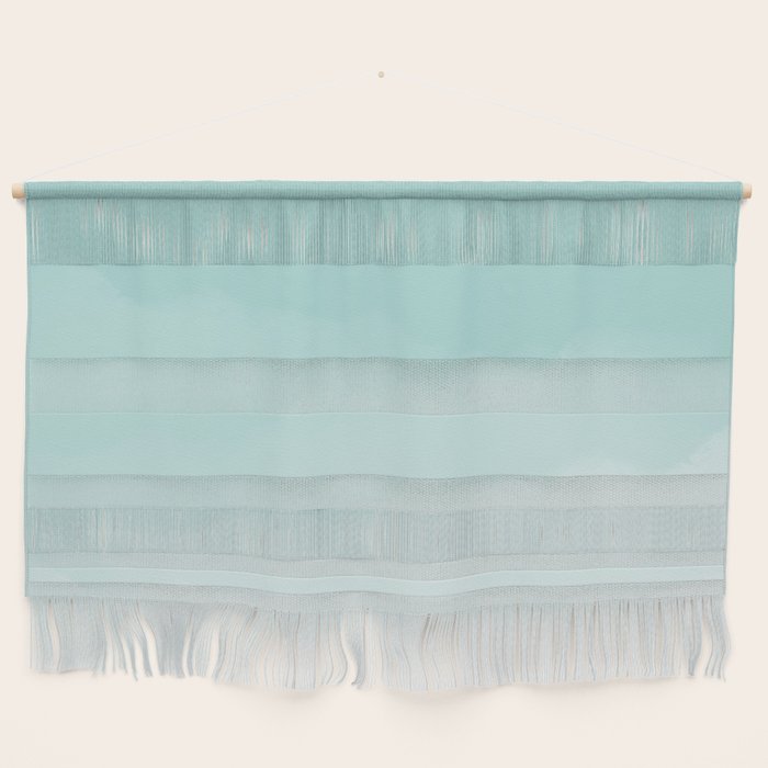 Pale Mint Blue Watercolor Ombre (pale mint blue/white) Wall Hanging Gallery Image 1
