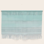 Pale Mint Blue Watercolor Ombre (pale mint blue/white) Wall Hanging Gallery Image 1