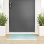 Pale Mint Blue Watercolor Ombre (pale mint blue/white) Welcome Mat Gallery Image 3