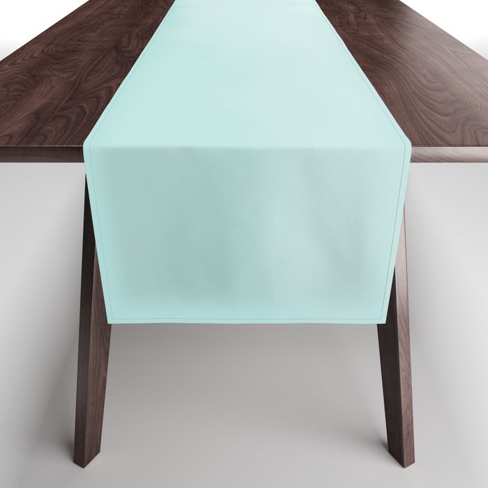 Pale Mint Blue Watercolor Ombre (pale mint blue/white) Table Runner Gallery Image 1