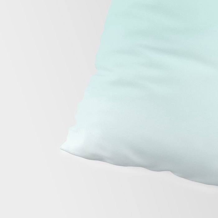 Pale Mint Blue Watercolor Ombre (pale mint blue/white) Pillow Sham Gallery Image 4