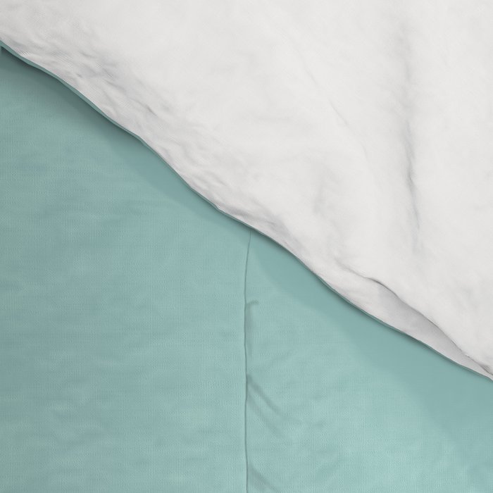 Pale Mint Blue Watercolor Ombre (pale mint blue/white) Comforter Gallery Image 4
