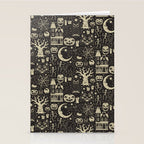 Vintage Halloween: Black Cat Stationery Card Gallery Image 2