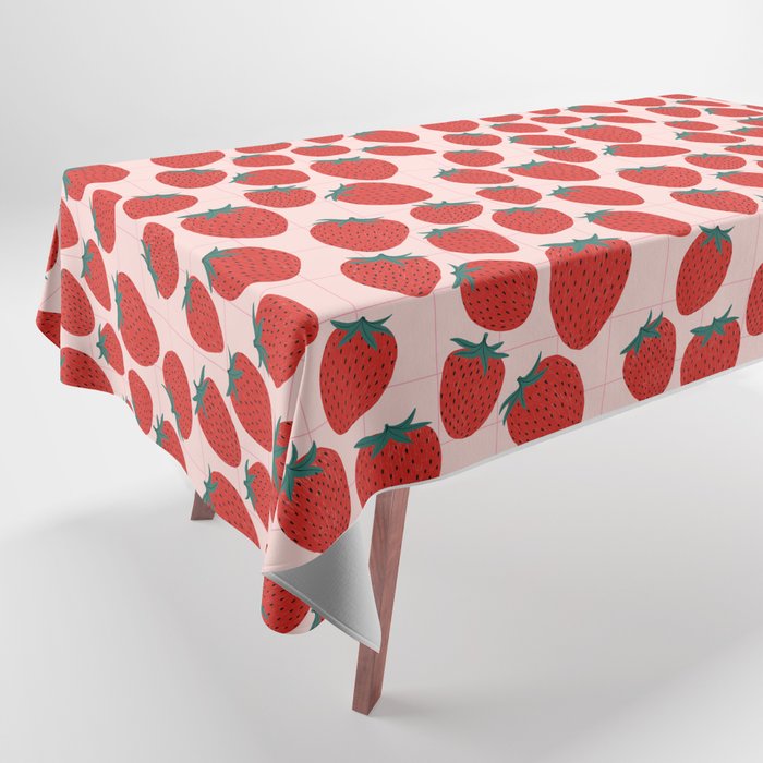 Strawberries and market I Tablecloth Gallery Image 1