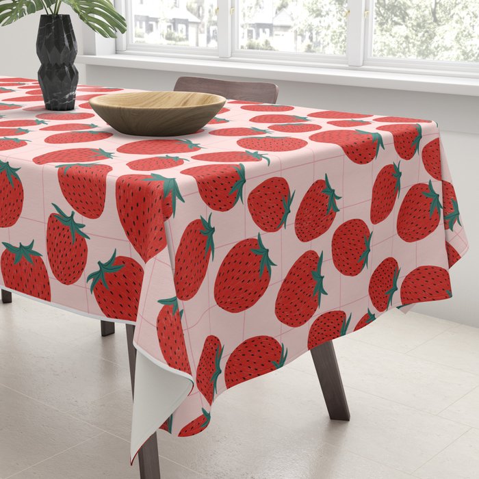 Strawberries and market I Tablecloth Gallery Image 3