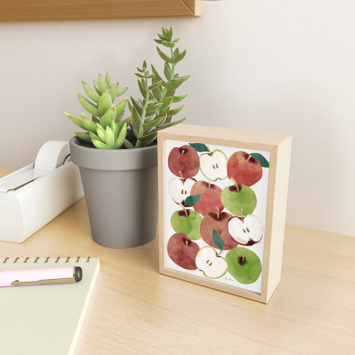 Still life of french apples Mini Art Print Gallery Image 2