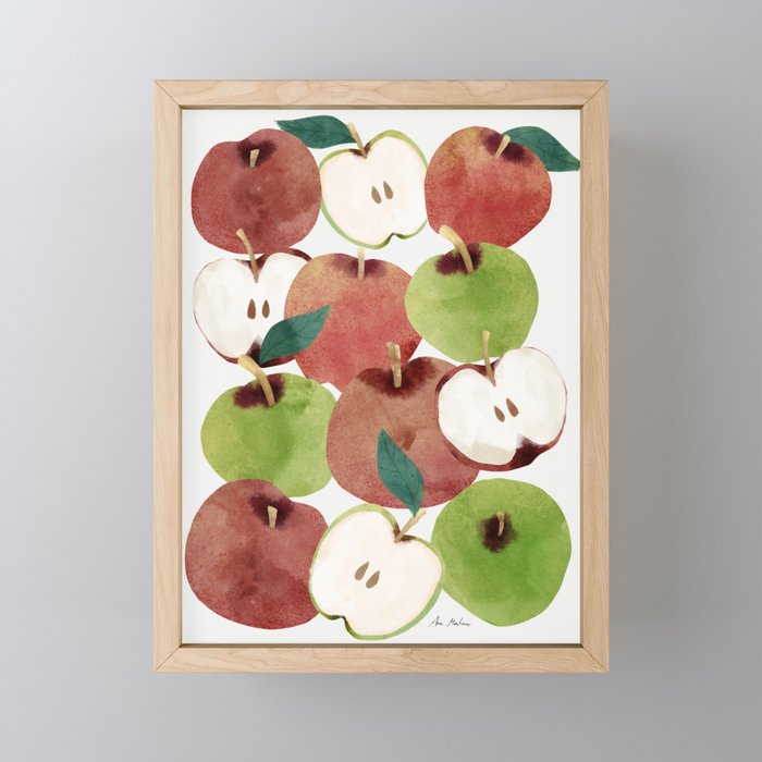 Still life of french apples Mini Art Print Gallery Image 1