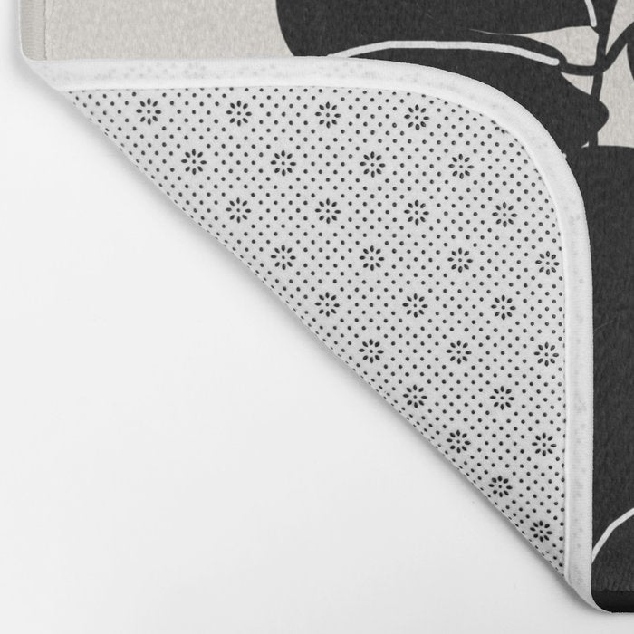 Eucalyptus line art - black Bath Mat Gallery Image 2