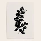 Eucalyptus line art - black Poster Gallery Image 4