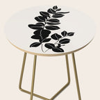 Eucalyptus line art - black Side Table Gallery Image 2