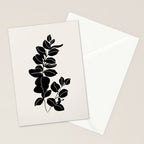 Eucalyptus line art - black Stationery Card Gallery Image 2