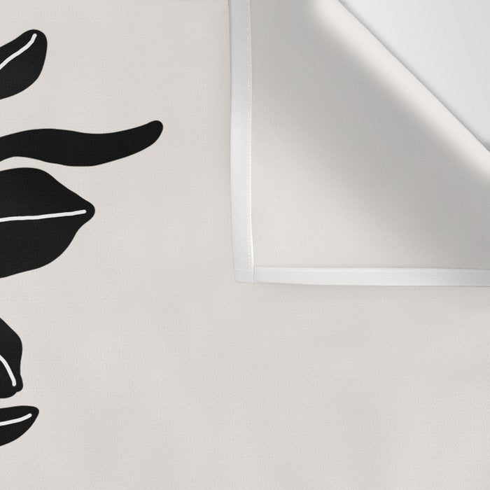 Eucalyptus line art - black Wall Tapestry Gallery Image 3