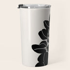 Eucalyptus line art - black Travel Mug Gallery Image 3
