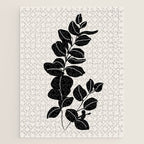 Eucalyptus line art - black Jigsaw Puzzle Gallery Image 1