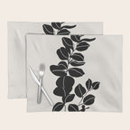 Eucalyptus line art - black Placemat Gallery Image 1