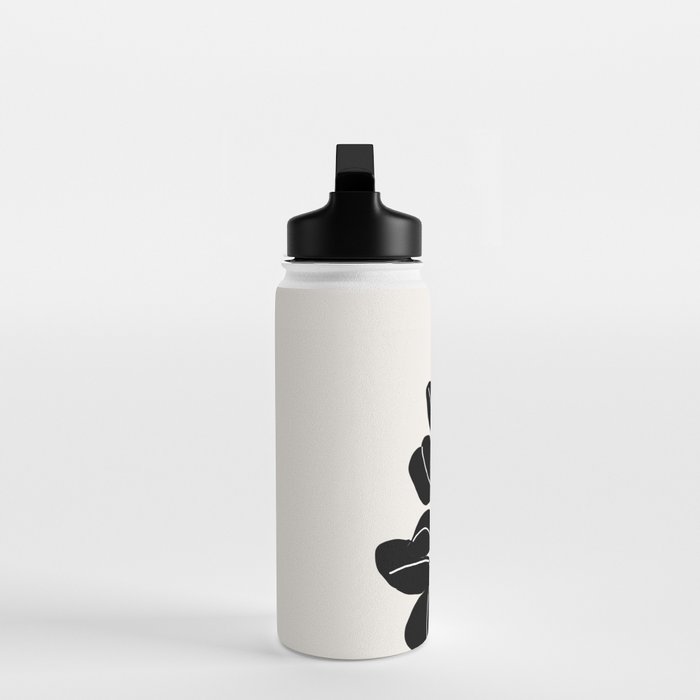 Eucalyptus line art - black Water Bottle Gallery Image 3
