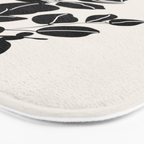 Eucalyptus line art - black Bath Mat Gallery Image 3