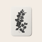 Eucalyptus line art - black Bath Mat Gallery Image 1