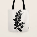 Eucalyptus line art - black Tote Bag Gallery Image 1