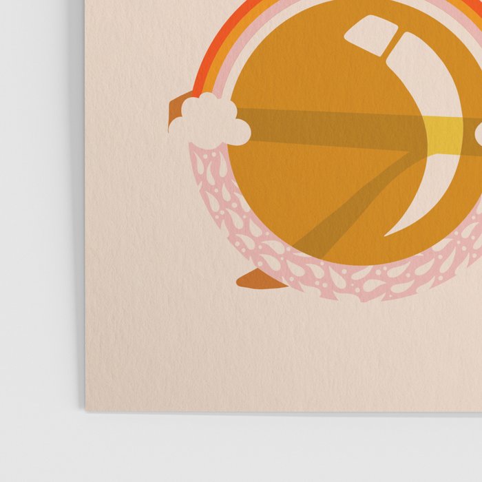 Retro Sunglasses - Retro Sunshine on Cream Poster Gallery Image 3