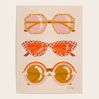Retro Sunglasses - Retro Sunshine on Cream Poster Gallery Image 4