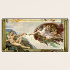 Michelangelo Buonarroti "Creation of Adam" (1) Desk Mat Gallery Image 3
