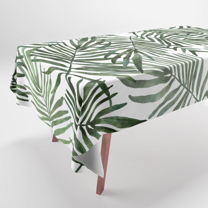 Watercolor simple leaves Tablecloth Gallery Image 1