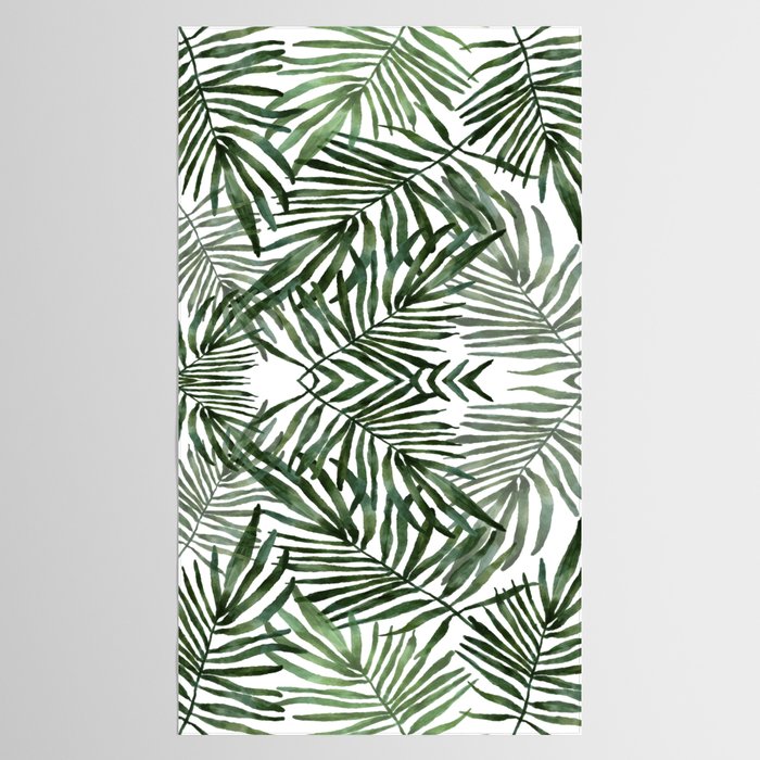 Watercolor simple leaves Tablecloth Gallery Image 2