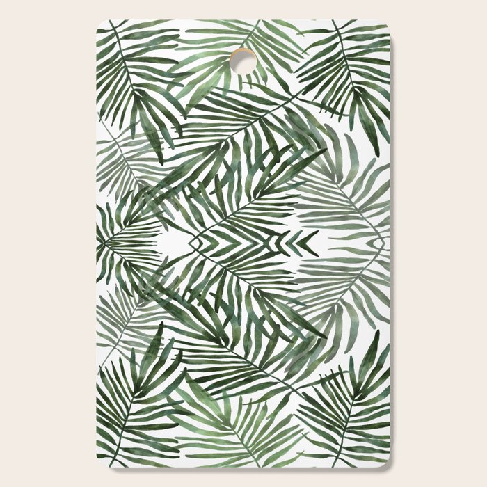 Watercolor simple leaves Cutting Board Gallery Image 1