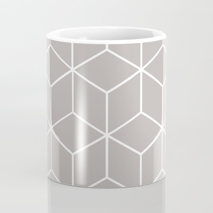 Cube Geometric 03 Grey Coffee Mug Gallery Image 4
